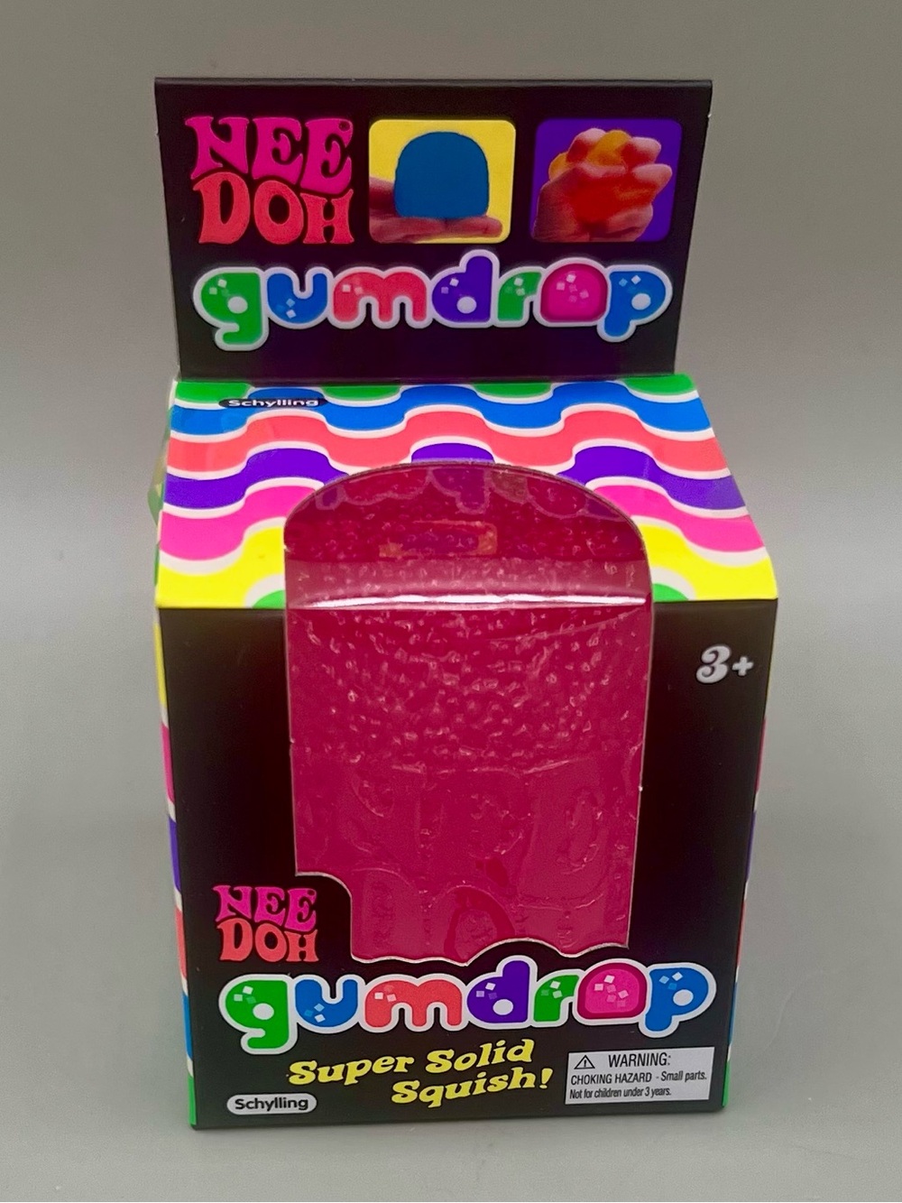 Authentic NEEDOH Gumdrop Super Solid Squish! Stress Toy - Pink🩷 NEW in BOX